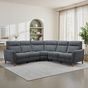 Dylan Large Corner Sofa in Amigo Coal Fabric