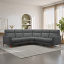 Dylan Large Corner Sofa in Darwin Charcoal Fabric