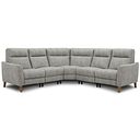 Dylan Large Corner Sofa in Oxford Grey Fabric