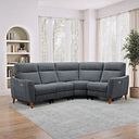 Dylan Left Hand Corner Power Recliner Sofa in Amigo Coal Fabric