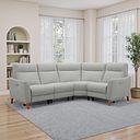 Dylan Left Hand Corner Power Recliner Sofa in Darwin Silver Fabric