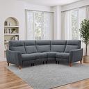 Dylan Left Hand Corner Sofa in Amigo Coal Fabric