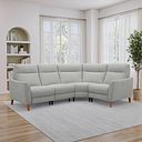 Dylan Left Hand Corner Sofa in Darwin Silver Fabric