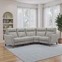 Dylan Left Hand Corner Sofa in Oxford Grey Fabric