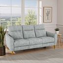 Dylan 3 Seater Sofa in Oxford Silver Fabric