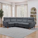 Dylan Right Hand Corner Power Recliner Sofa in Amigo Coal Fabric