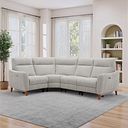 Dylan Right Hand Corner Power Recliner Sofa in Amigo Dove Fabric