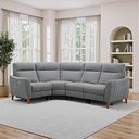 Dylan Right Hand Corner Power Recliner Sofa in Amigo Granite Fabric