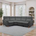 Dylan Right Hand Corner Power Recliner Sofa in Darwin Charcoal Fabric
