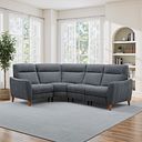 Dylan Right Hand Corner Sofa in Amigo Coal Fabric