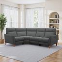Dylan Right Hand Corner Sofa in Darwin Charcoal Fabric
