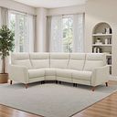 Dylan Right Hand Corner Sofa in Darwin Ivory Fabric