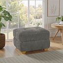 Dylan Storage Footstool in Darwin Charcoal Fabric