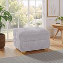 Dylan Storage Footstool in Darwin Silver Fabric