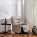 Eastbourne Recliner Armchair with USB in Jetta Beige Fabric