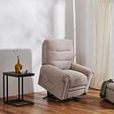 Eastbourne Riser Recliner Armchair in Jetta Beige Fabric