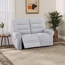 Eastbourne Recliner 2 Seater with USB in Keswick Dove Fabric