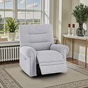 Eastbourne Recliner Armchair with USB in Keswick Dove Fabric