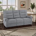 Eastbourne 3 Seater Sofa in Miller Grey Fabric