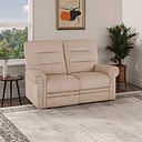 Eastbourne 2 Seater Sofa in Plush Beige Fabric