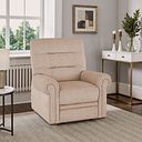 Eastbourne Armchair in Plush Beige Fabric