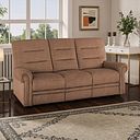 Eastbourne 3 Seater Sofa in Plush Brown Fabric