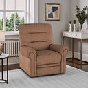 Eastbourne Armchair in Plush Brown Fabric