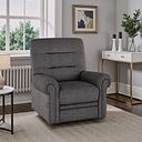 Eastbourne Armchair in Plush Charcoal Fabric