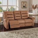 Eastbourne Recliner 3 Seater with USB - Ranch Brown Fabric