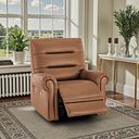 Eastbourne Recliner Armchair with USB - Ranch Brown Fabric