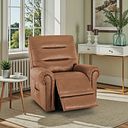 Eastbourne Riser Recliner Armchair - Ranch Brown Fabric
