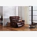 Eastbourne Recliner 2 Seater with USB - Ranch Dark Brown Fabric