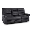 Eastbourne Recliner 3 Seater with USB in Miller Grey Fabric