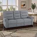 Eastbourne 3 Seater Sofa in Santos Steel Fabric