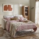 Eastley 2 Seater Sofa Bed in Limoge Beige Fabric with Beige Scatters