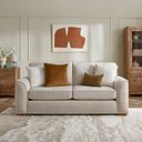 Eastley 3 Seater Sofa in Limoge Beige Fabric with Beige Scatters
