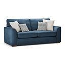 Eastley 3 Seater Sofa in Limoge Prussian Blue Fabric with Silver Scatters
