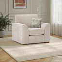 Eastley Armchair in Limoge Beige Fabric with Beige Scatters