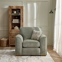 Eastley Armchair in Limoge Green Fabric with Beige Scatters