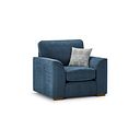Eastley Armchair in Limoge Prussian Blue Fabric with Silver Scatters