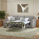 Eastley Left Hand Chaise Sofa Bed with Storage in Limoge Fog Fabric with Silver Scatters