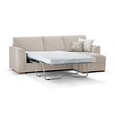 Eastley Right Hand Chaise Sofa Bed with Storage in Limoge Beige Fabric with Beige Scatters