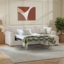 Eastley Right Hand Chaise Sofa Bed with Storage in Limoge Beige Fabric with Beige Scatters