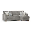 Eastley Right Hand Chaise Sofa with Storage in Limoge Fog Fabric with Silver Scatters