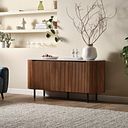 Elba Solid Acacia and Italian Marble Large Sideboard