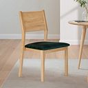 Ellison Oak Chair with Heritage Bottle Green Velvet Seat