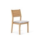 Ellison Oak Chair with Heritage Mink Velvet Seat