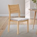 Ellison Oak Chair with Heritage Mink Velvet Seat