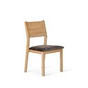 Ellison Oak Chair with Plain Charcoal Fabric Seat