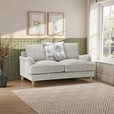 Eloise 2 Seater Pillow Back Sofa in Marlan Natural Fabric